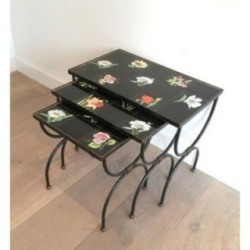 Nesting Tables Ceramic & Metal 1950 | Maison BARROIS