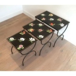Nesting Tables Ceramic & Metal 1950 | Maison BARROIS