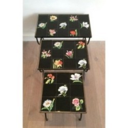 Nesting Tables Ceramic & Metal 1950 | Maison BARROIS