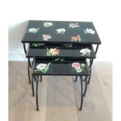 Nesting Tables Ceramic & Metal 1950 | Maison BARROIS