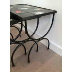 Nesting Tables Ceramic & Metal 1950 | Maison BARROIS