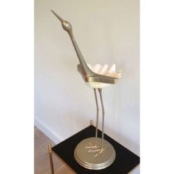Stylized Metal & Shell Bird 1960 | Maison BARROIS