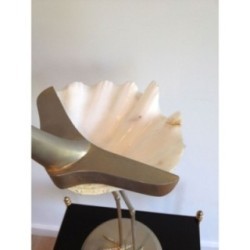 Oiseau Stylisé Métal & Coquillage Vers 1960 | Maison BARROIS