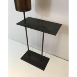 Cendrier Moderniste Métal Noir & Laiton 1950 | Maison BARROIS