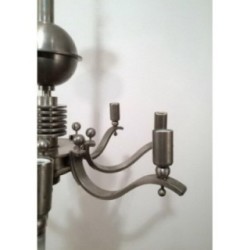 Art Déco Silvered Bronze Chandelier 1930 | Maison BARROIS