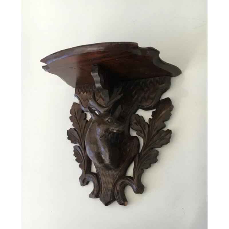 Small Stag's Head Console Black Forest 1900 | Maison BARROIS