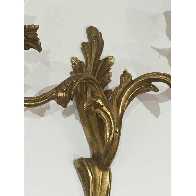 Pair of Bronze Wall Sconces Louis XV | Circa 1950 - Maison BARROIS