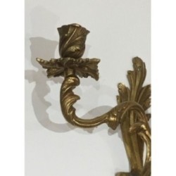 Paire d'Appliques Bronze Louis XV | Vers 1950 - Maison BARROIS