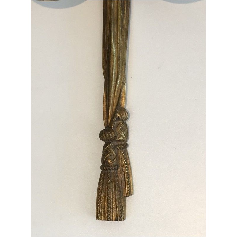 Bronze Louis XVI Wall Sconces Bows & Ribbons 1950 | Maison BARROIS