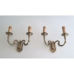 Pair of Neoclassical Bronze Wall Sconces 1970 | Maison BARROIS