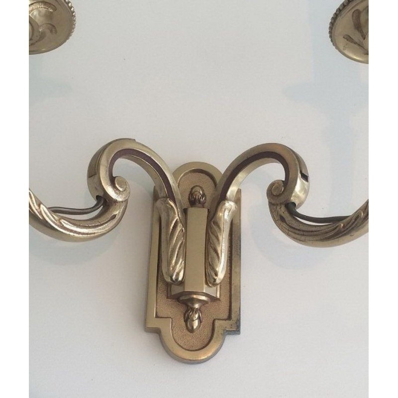 Paire d'Appliques Néoclassiques Bronze 1970 | Maison BARROIS
