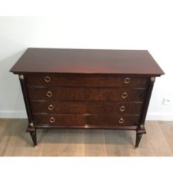 Commode Néoclassique Acajou & Laiton 1950 | Maison BARROIS