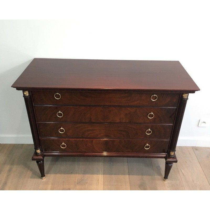 Commode Néoclassique Acajou & Laiton 1950 | Maison BARROIS