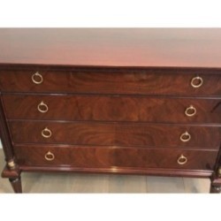 Commode Néoclassique Acajou & Laiton 1950 | Maison BARROIS