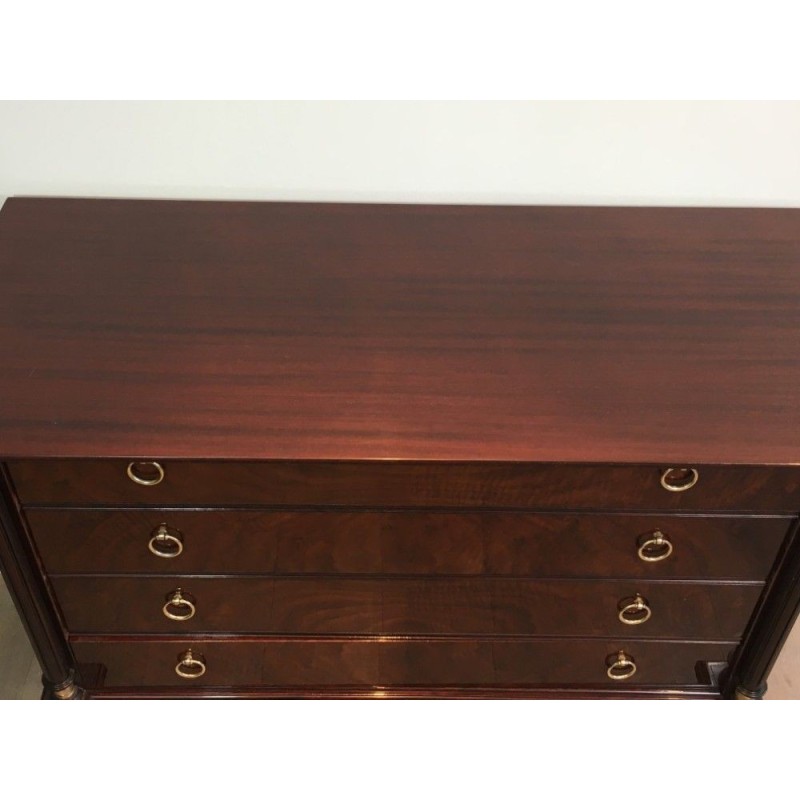 Commode Néoclassique Acajou & Laiton 1950 | Maison BARROIS