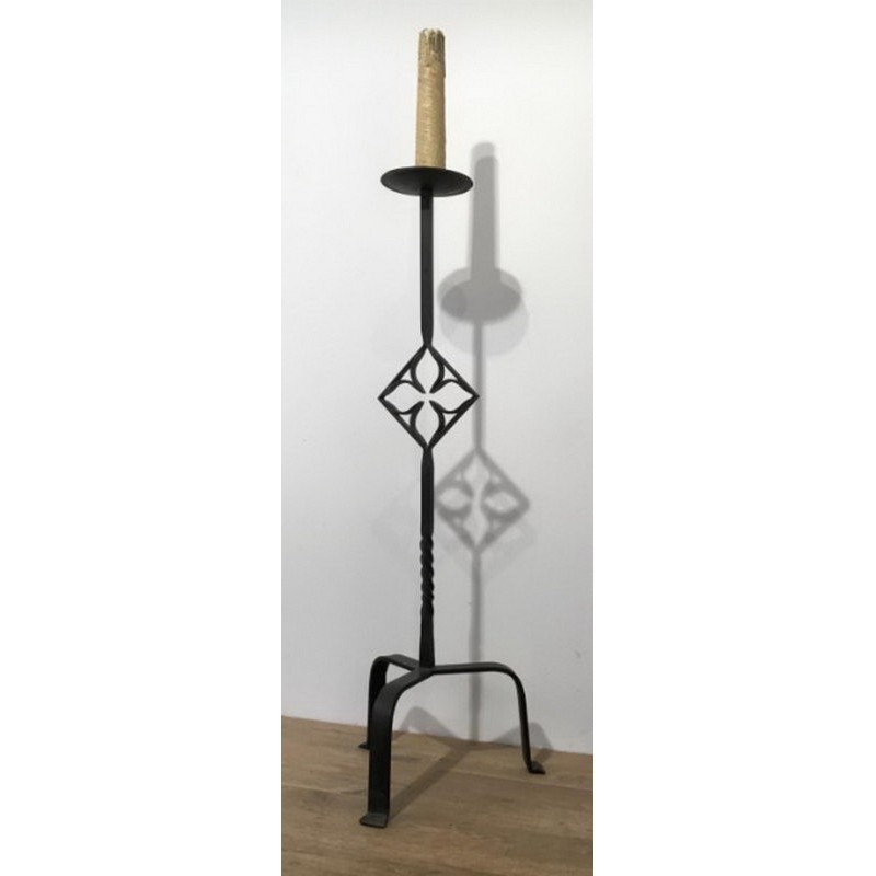 Lampe de Parquet en Fer Forgé Vers 1950 | Maison BARROIS