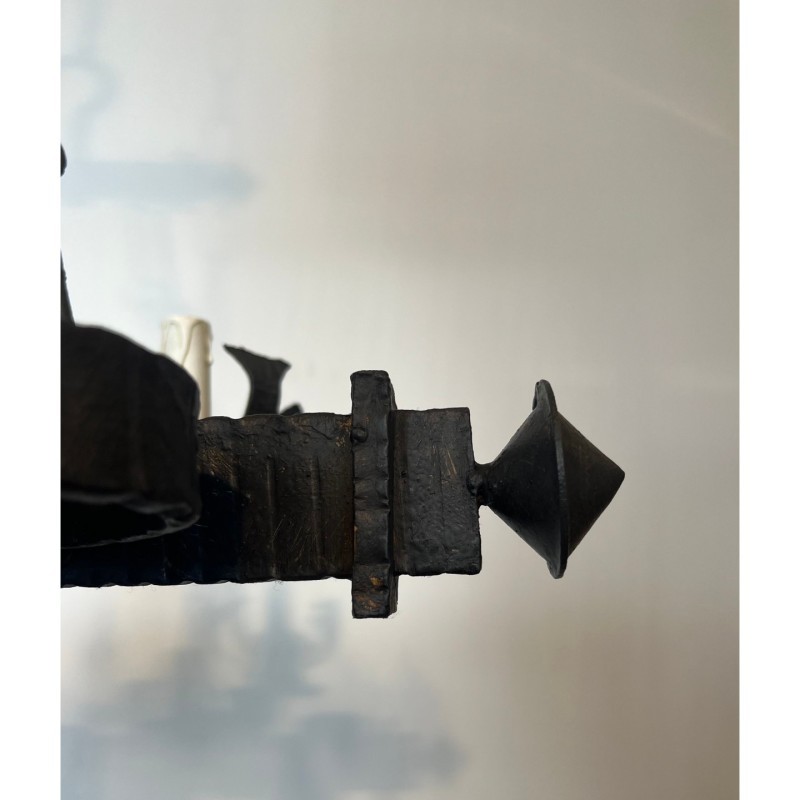 Wrought Iron Gothic Chandelier 4 Lights 1940 | Maison BARROIS