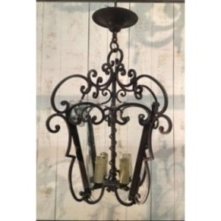 Wrought Iron & Cut Glass Lantern Circa 1940 | Maison BARROIS