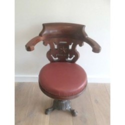 Set of 4 Commandery Armchairs Mahogany & Cast Iron 1930 | Maison BARROIS