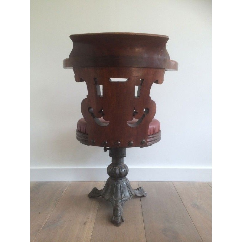 Ensemble 4 Fauteuils Commanderie Acajou & Fonte 1930 | Maison BARROIS