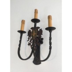 Paire d'Appliques en Fer Forgé Vers 1940 | Maison BARROIS