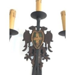 Pair of Wrought Iron Wall Sconces Circa 1940 | Maison BARROIS