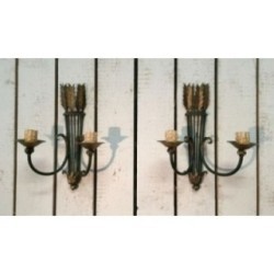 Paire d'Appliques en Fer Forgé Vers 1940 | Maison BARROIS