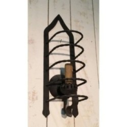 Paire d'Appliques Cage en Fer Forgé Vers 1950