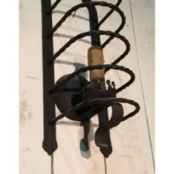 Pair of Cage Wall Sconces Wrought Iron Circa 1950