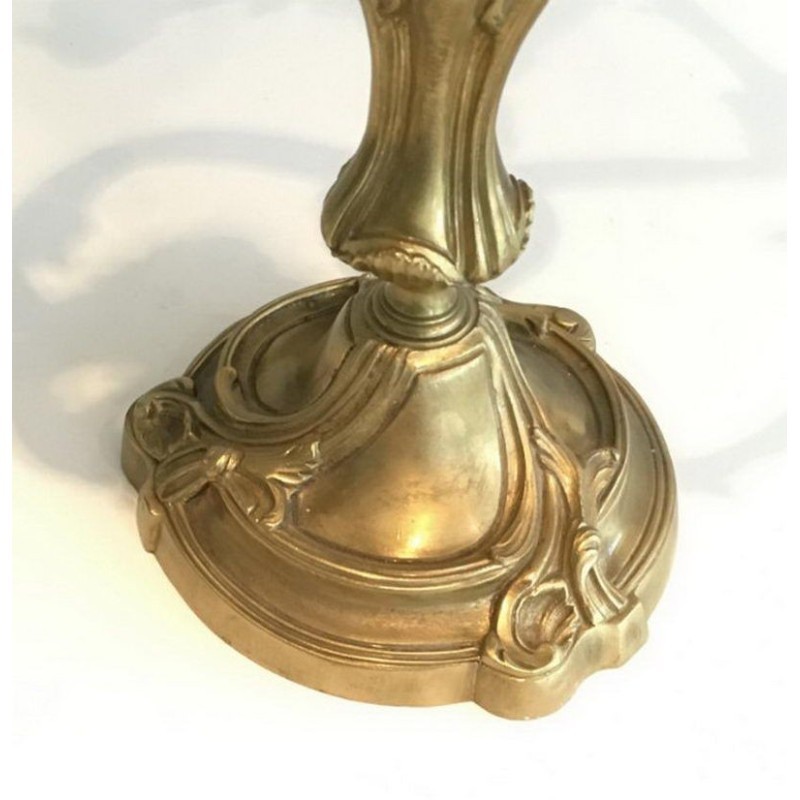 Paire de Bougeoirs en Bronze 5 Bras de Lumière Vers 1900