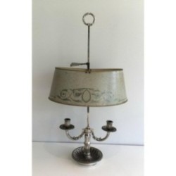 Lampe Bouillotte Louis XVI Argentée Vers 1900