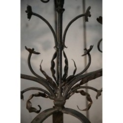 Wrought Iron Candle Holder French Work Circa 1900