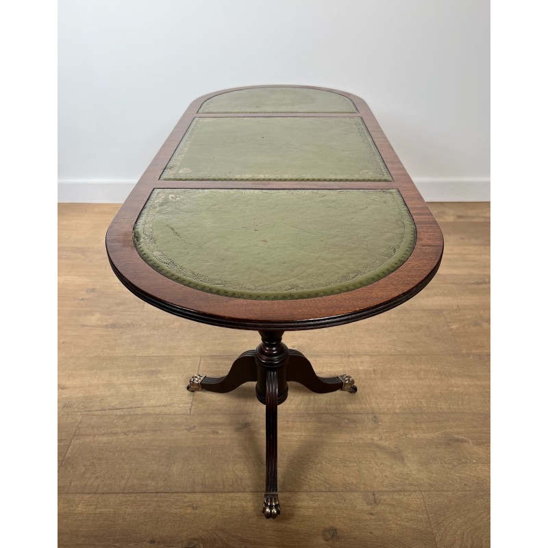 Table basse acajou et cuir