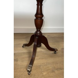 Table basse acajou et cuir