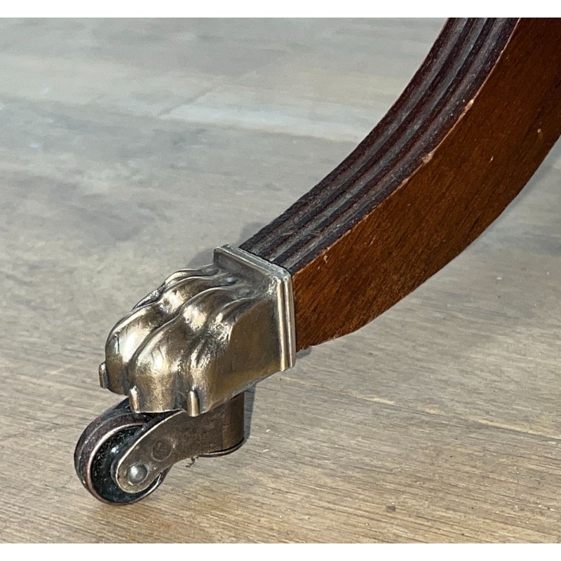 Table basse acajou et cuir