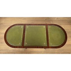 Table basse acajou et cuir