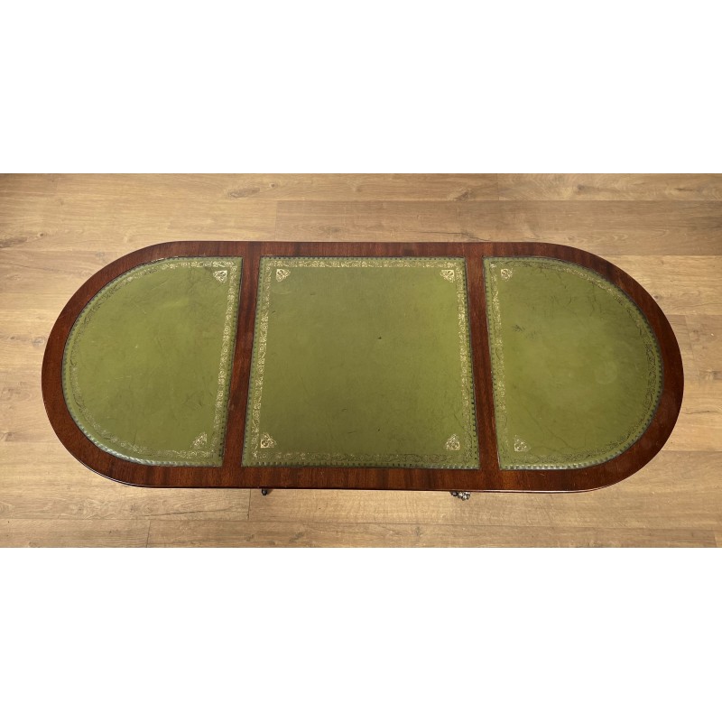 Table basse acajou et cuir