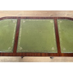 Table basse acajou et cuir