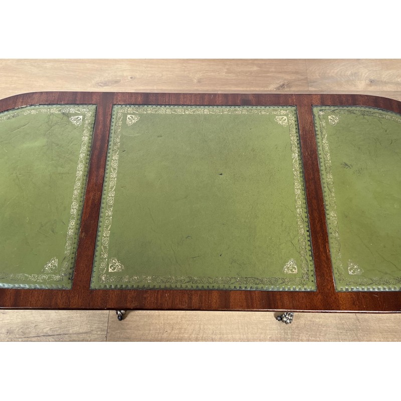 Table basse acajou et cuir