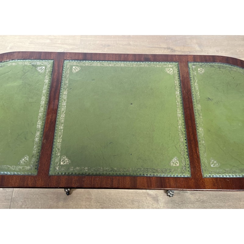 Table basse acajou et cuir