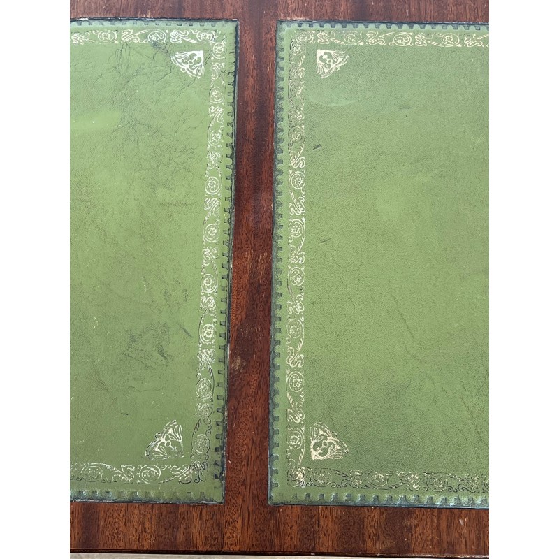 Table basse acajou et cuir