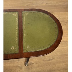 Table basse acajou et cuir
