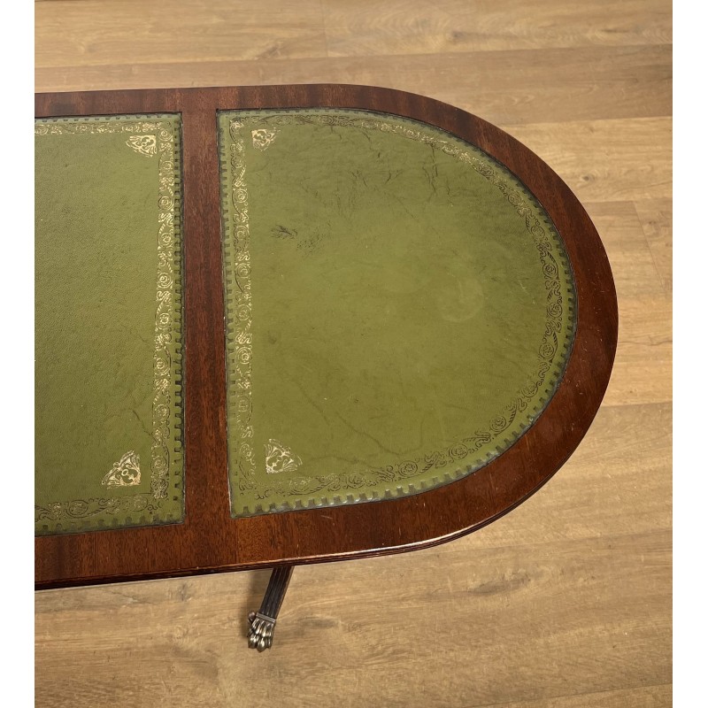 Table basse acajou et cuir