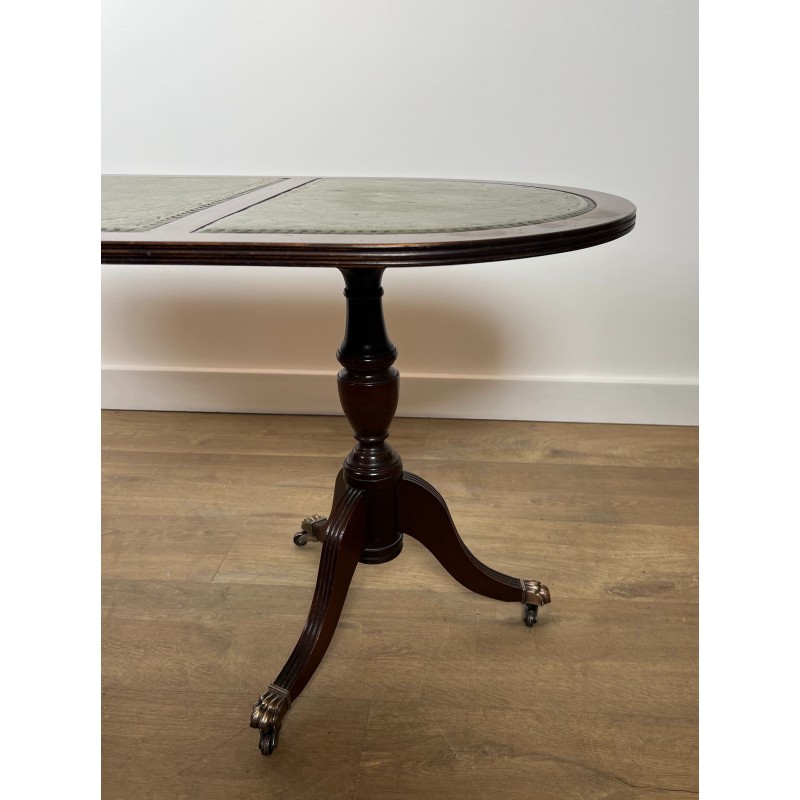 Table basse acajou et cuir