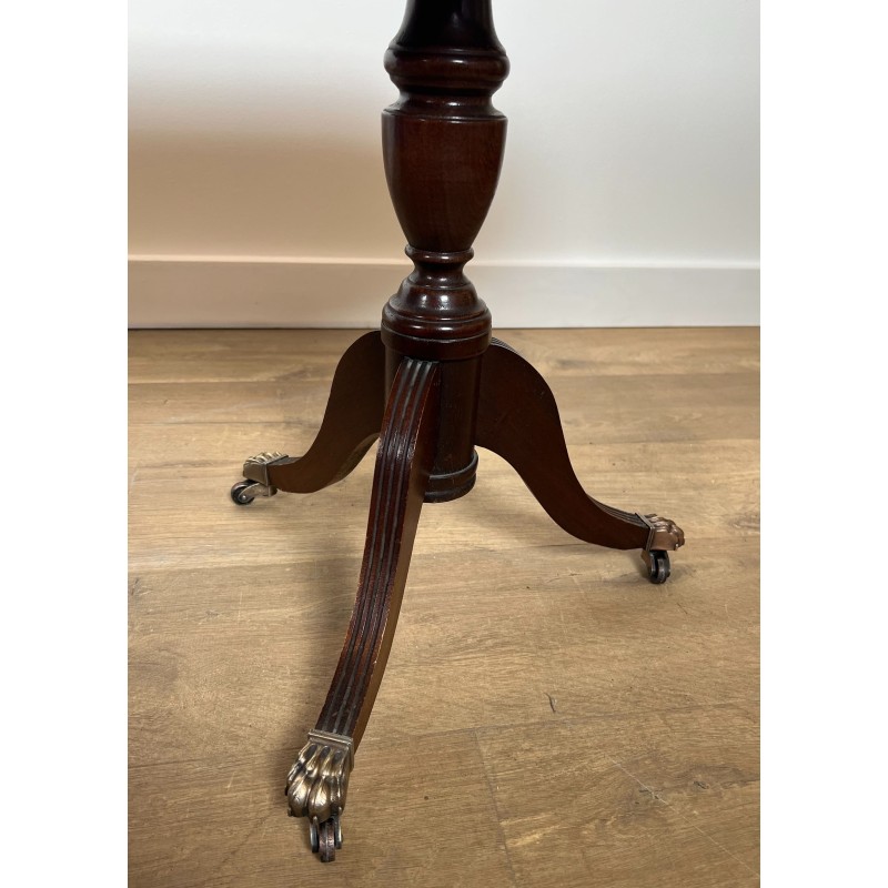 Table basse acajou et cuir