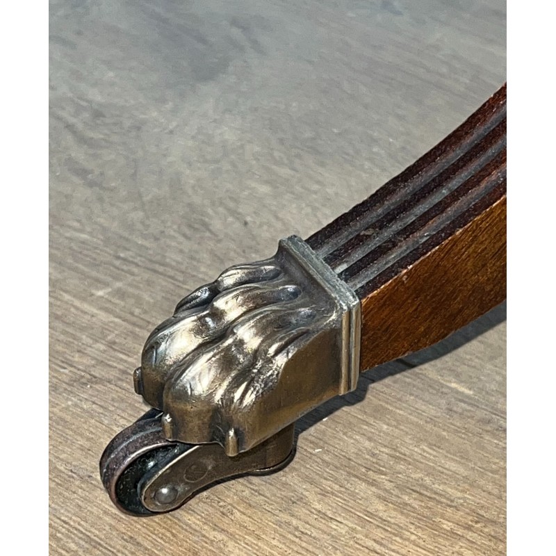 Table basse acajou et cuir