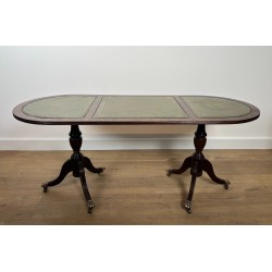 Table basse acajou et cuir