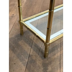 Console en laiton façon faux-bambou