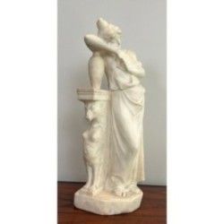 Sculpture représentant une jeune fille en marbre de Carrare