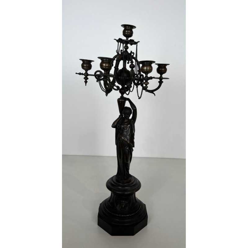 Paire de candélabres en bronze
